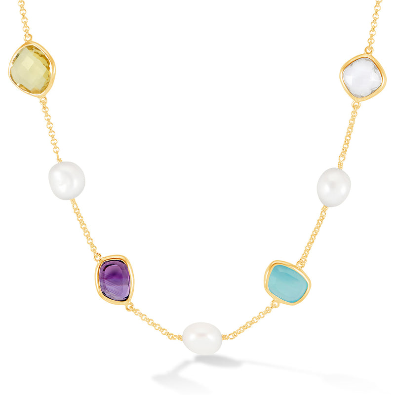     PEBN15-V-CANDY-Dower-and-Hall-Yellow-Gold-Vermeil-Candy-Gemstone-and-Baroque-Pearl-Pebble-Necklace-1