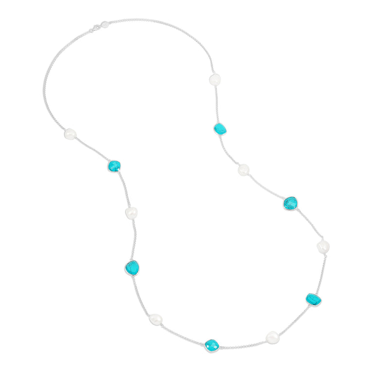 PEBN16-S-TURQ-Dower-and-Hall-Sterling-Silver-Long-Turquoise-Gemstone-and-Baroque-Pearl-Necklace