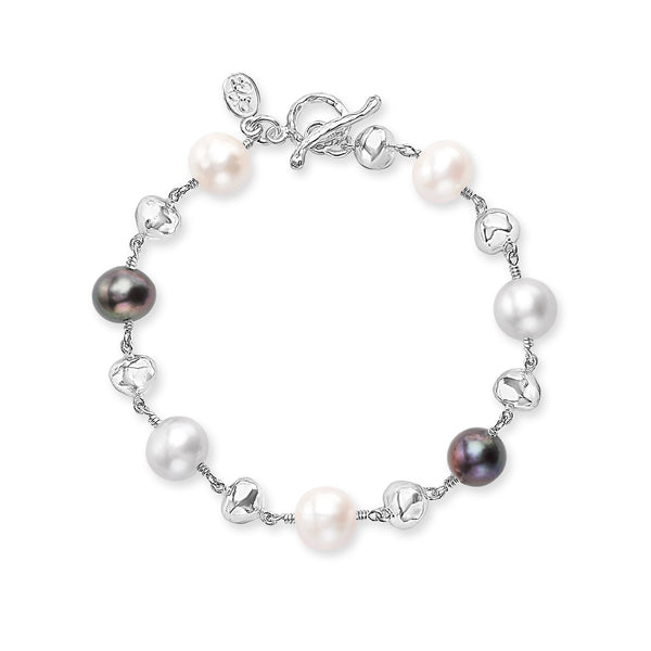 PLB26-S-MIX-Dower-and-Hall-Sterling-Silver-Nugget-and-Mixed-Freshwater-Pearl-Bracelet