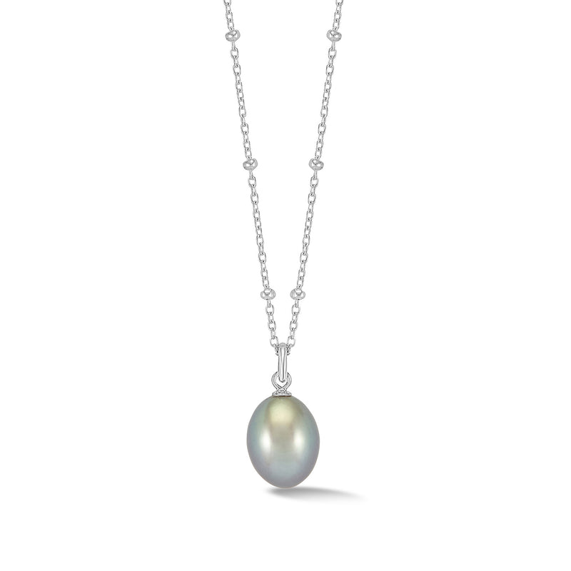 PLP41-S-DGP-Dower-and-Hall-Sterling-Silver-Timeless-Adjustable-10mm-Oval-Dove-Grey-Pearl-Pendant