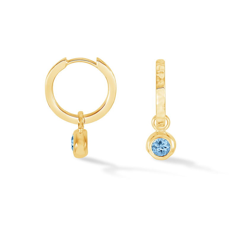 SCDE44-V-BT-Dower-and-Hall-Yellow-Gold-Vermeil-Blue-Topaz-Hammered-Huggie-Hoops