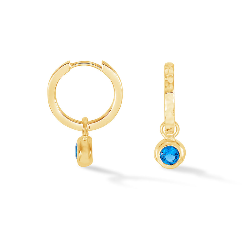 SCDE44-V-COBALT-Dower-and-Hall-Yellow-Gold-Vermeil-Cobalt-Blue-Hammered-Huggie-Hoops