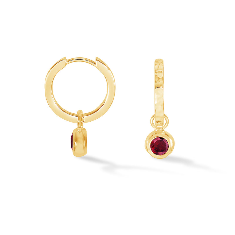 SCDE44-V-GAR-Dower-and-Hall-Yellow-Gold-Vermeil-Garnet-Hammered-Huggie-Hoops