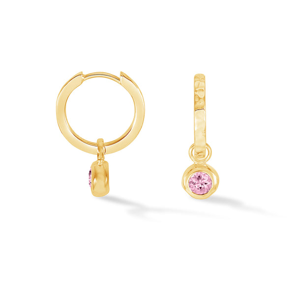 SCDE44-V-PINK-Dower-and-Hall-Yellow-Gold-Vermeil-Pink-Quartz-Hammered-Huggie-Hoops