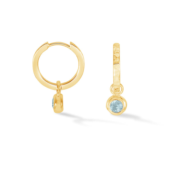SCDE5-V-AQUA-Dower-and-Hall-Yellow-Gold-Vermeil-Aquamarine-Hammered-Huggie-Hoops