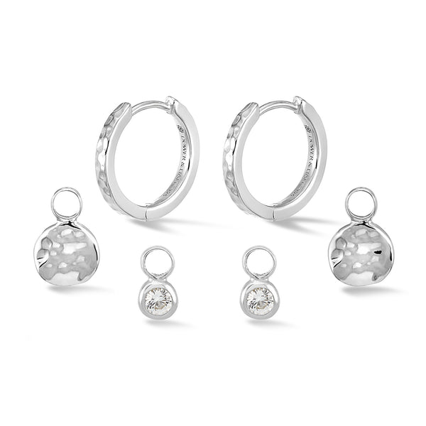 Hammered Hoops Disc & Dewdrop Set