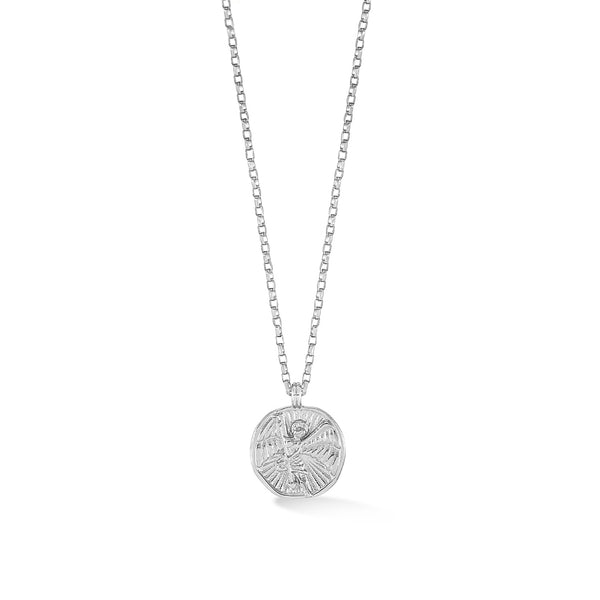 Men's 9k Gold St. Michael Tiny Talisman Necklace