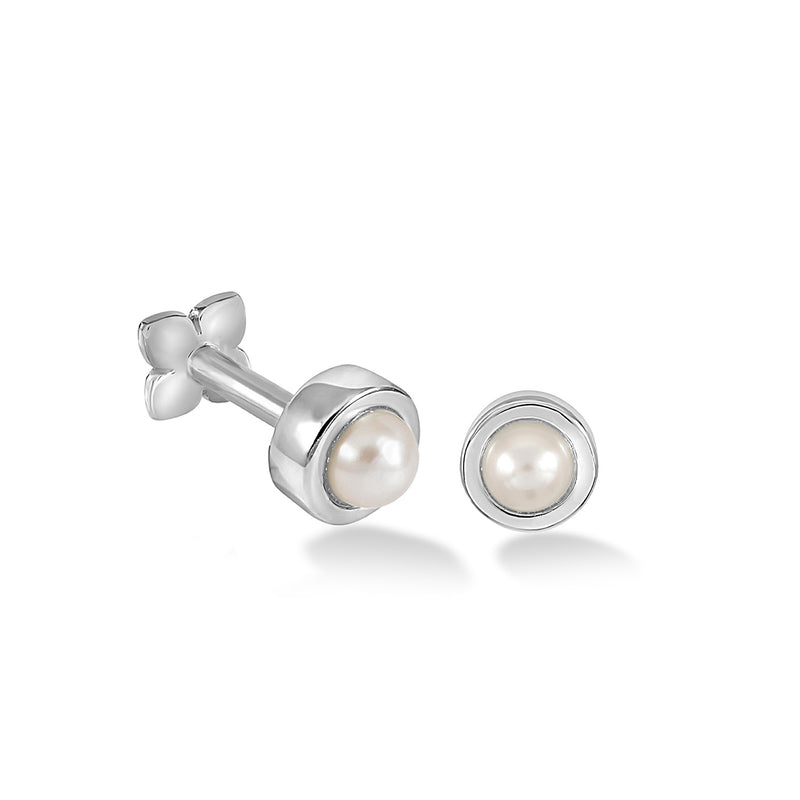 9k 3mm Freshwater Pearl Single Labret