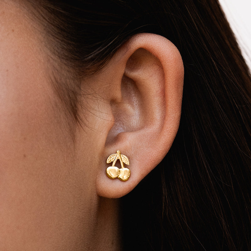 NTE62-V-Dower-and-Hall-Yellow-Gold-Vermeil-Cherry-Narrative-Studs-2