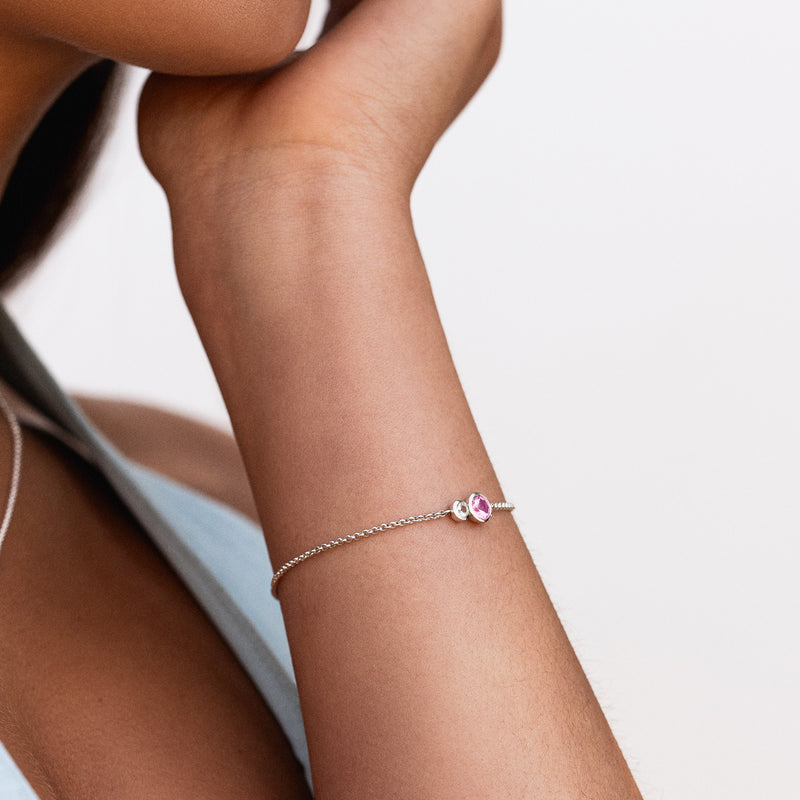 'Rose' Tutti Frutti Duo Chain Bracelet