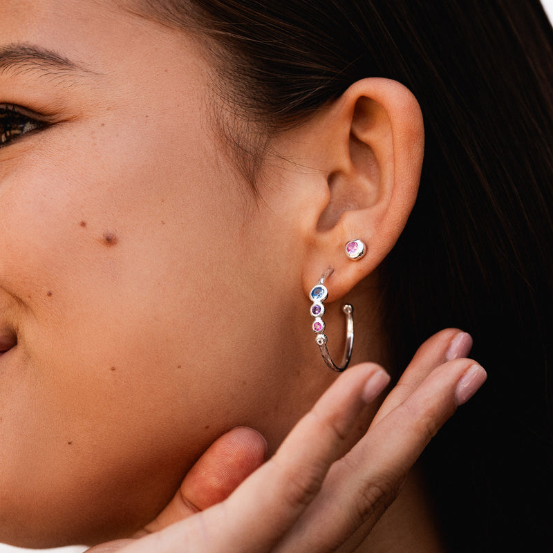'Twilight' Tutti Frutti Hoop Earrings