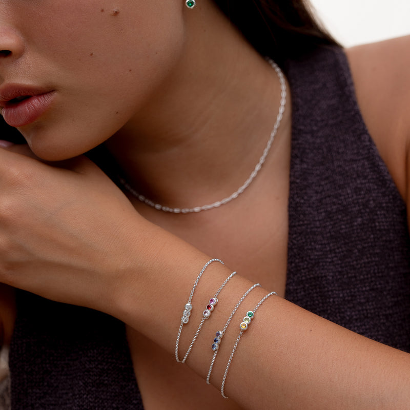'Blues' Tutti Frutti Chain Bracelet