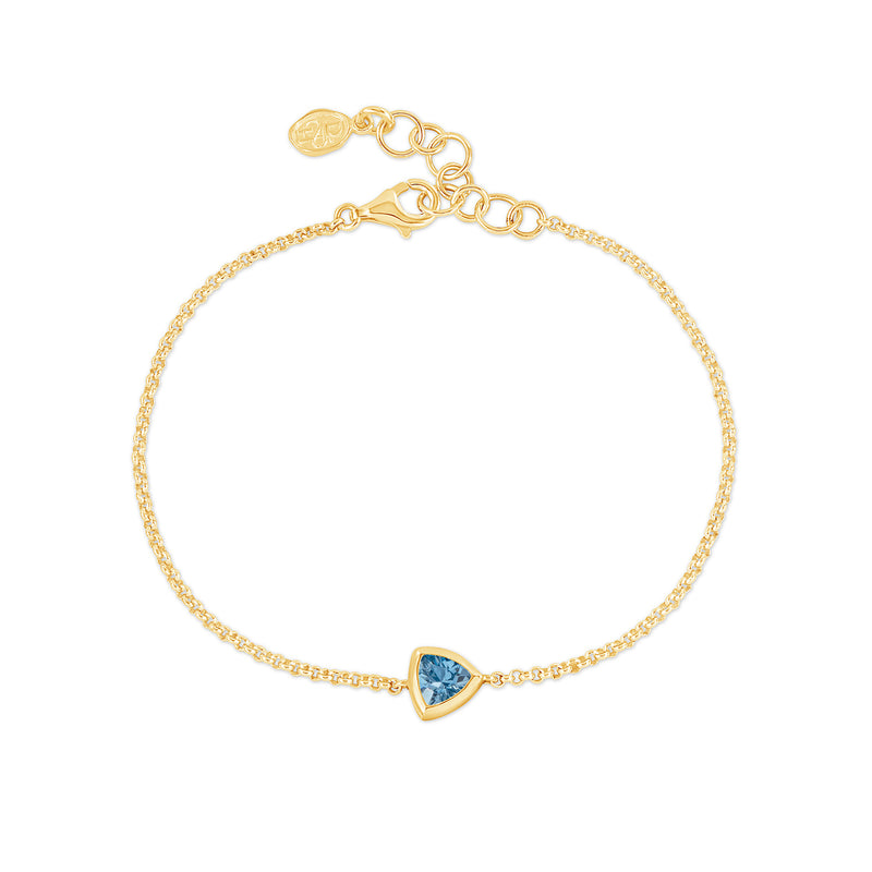 TFB37-V-BT-Dower-and-Hall-Yellow-Gold-Vermeil-Blue-Topaz-Trillion-Chain-Bracelet
