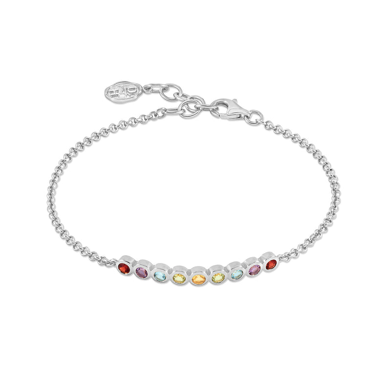TFB52-S-MULTI-Dower-and-Hall-Sterling-Silver-Tutti-Frutti-Bar-Bracelet