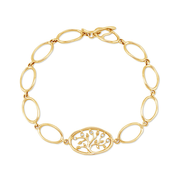 18k Diamond Tree of Life Talisman Bracelet