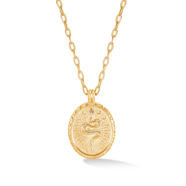 TSP38-V-Dower-and-Hall-Yellow-Gold-Vermeil-Snake-Talisman-Necklace