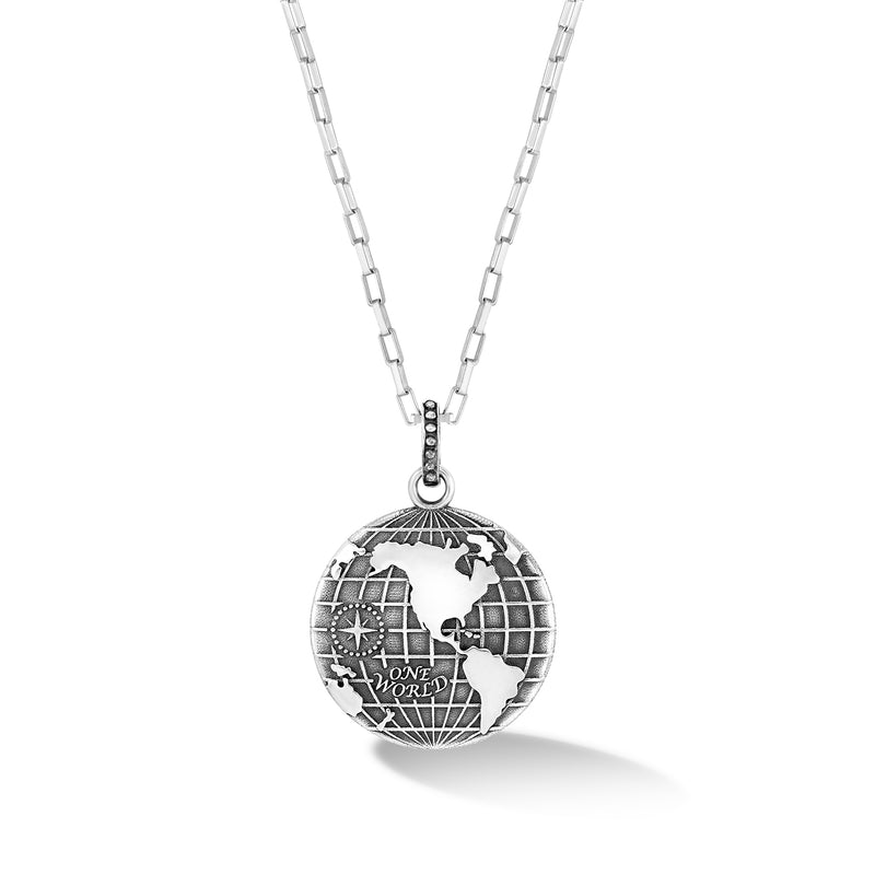TSP52M-S-OXI-Dower-and-Hall-Mens-Sterling-Silver-One-World-Talisman-Necklace-Front