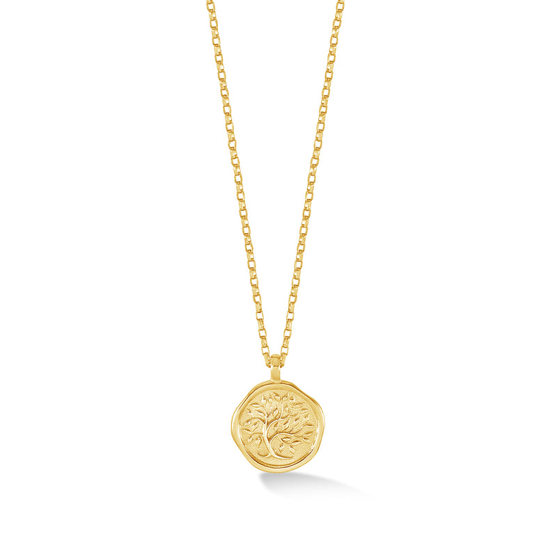 9k Gold Tree of Life Tiny Talisman Necklace