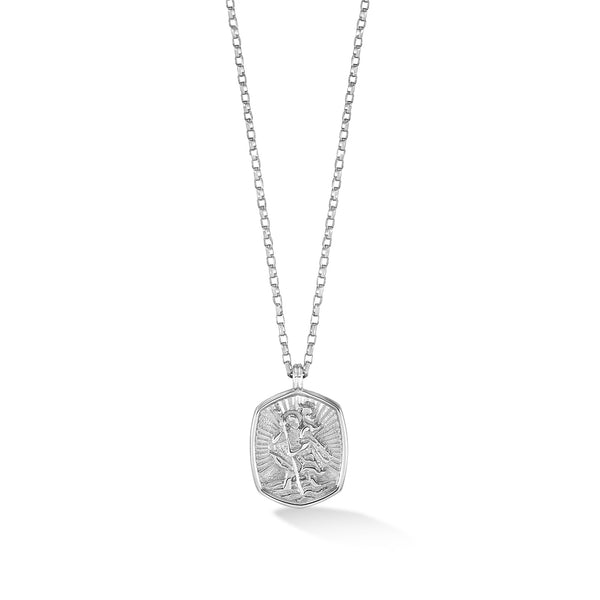 9k Gold St. Christopher Tiny Talisman Necklace