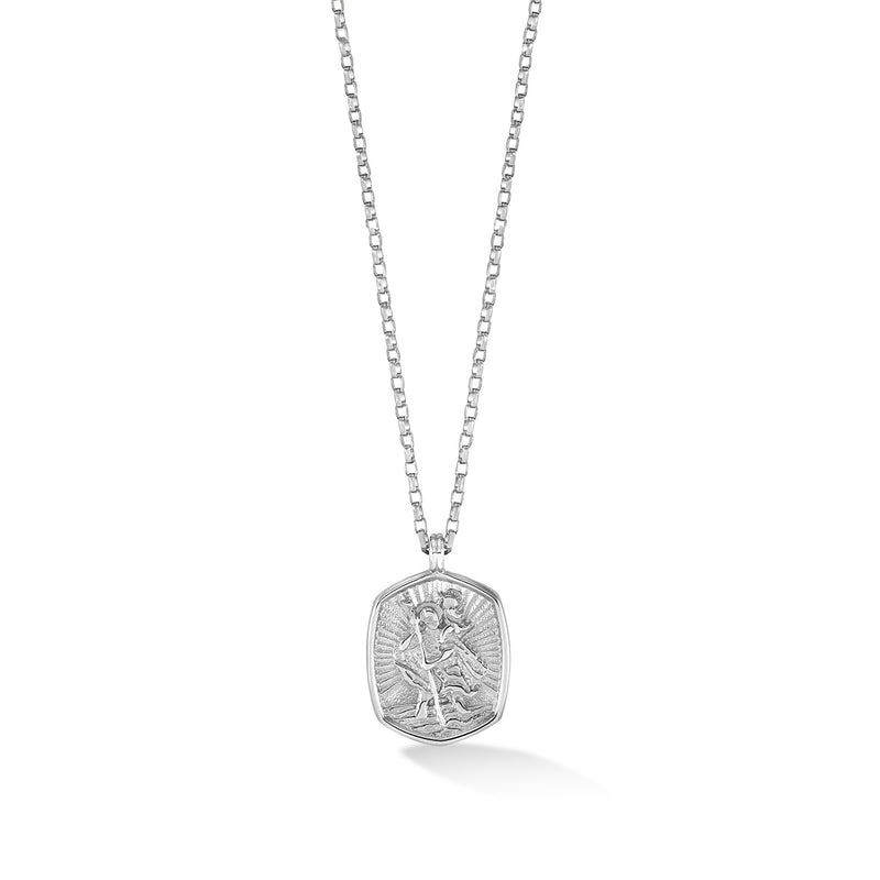9k Gold St. Christopher Tiny Talisman Necklace