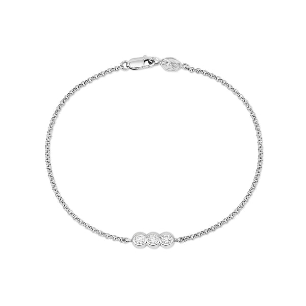 TWB33-9W-DIA-Dower-and-Hall-9k-White-Gold-Round-Trio-3mm-Diamond-Dew-Chain-Bracelet