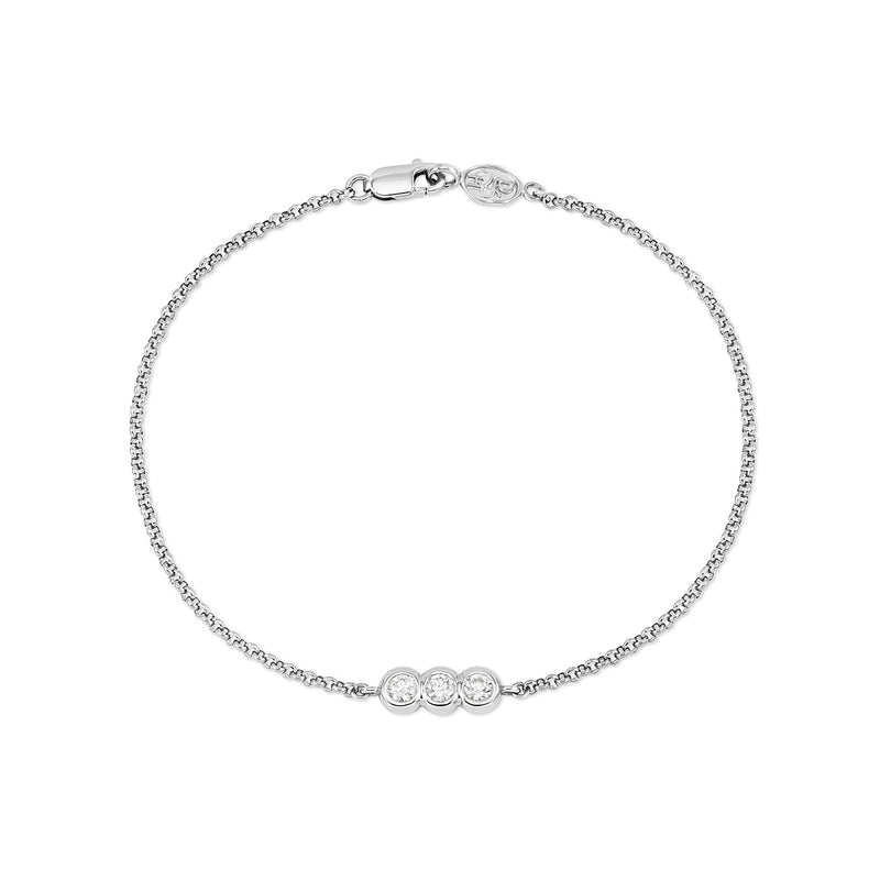 TWB33-9W-DIA-Dower-and-Hall-9k-White-Gold-Round-Trio-3mm-Diamond-Dew-Chain-Bracelet