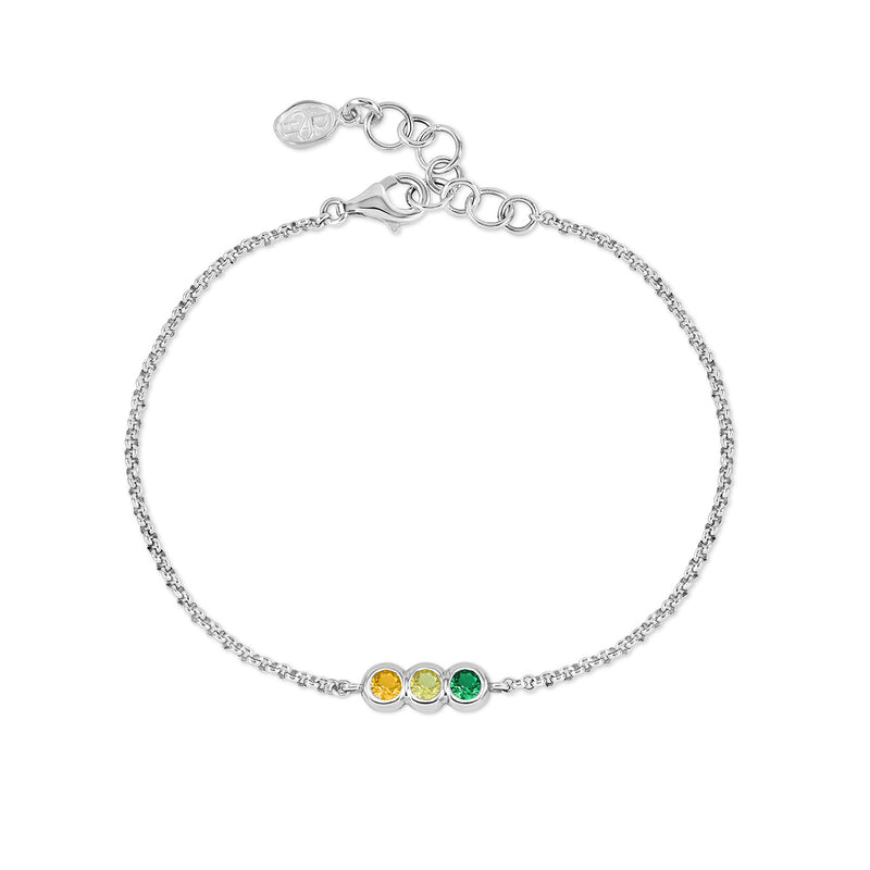 TWB39-S-GREENS-Dower-and-Hall-Sterling-Silver-Greens-Tutti-Frutti-Chain-Bracelet