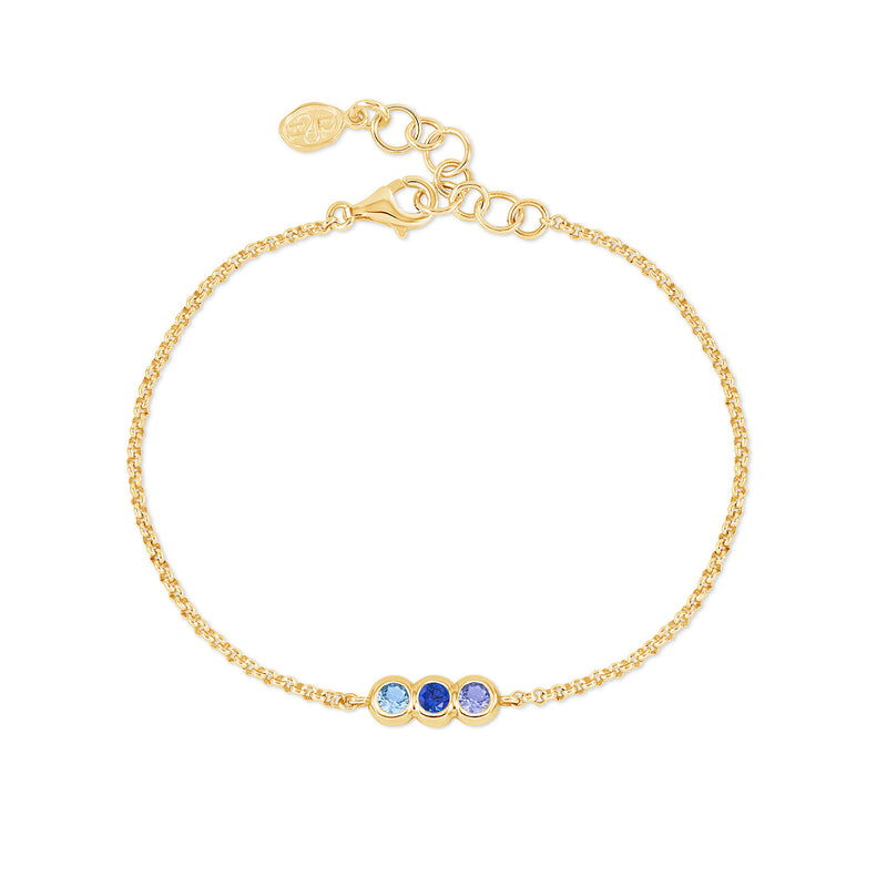 'Blues' Tutti Frutti Chain Bracelet