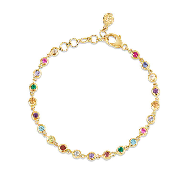 TWB75-V-MULTI-Dower-and-Hall-Yellow-Gold-Vermeil-Array-Gemstone-Line-Bracelet