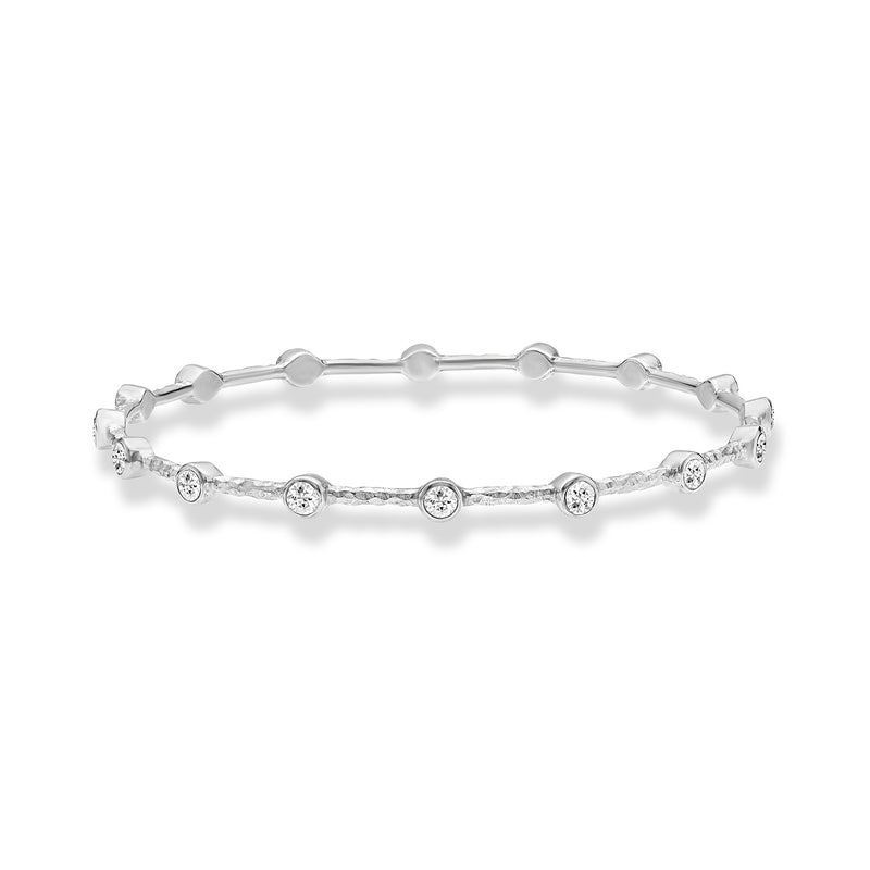    TWBG63-S-WT-Dower-and-Hall-Sterling-Silver-Round-White-Topaz-Array-Bangle