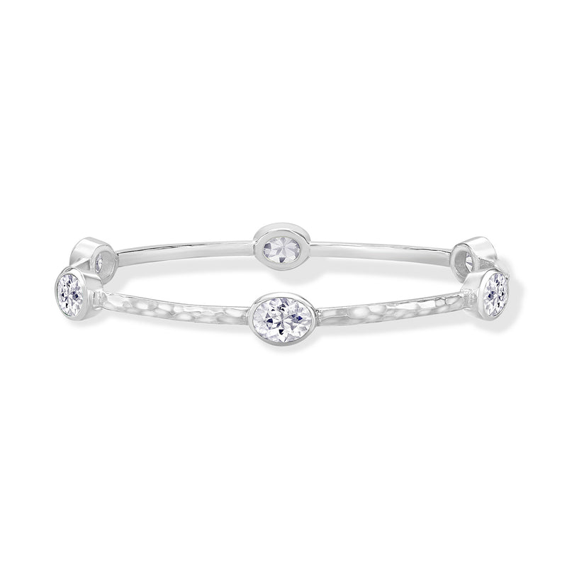 TWBG69-S-WT-Dower-and-Hall-Sterling-Silverl-Oval-Oval-White-Topaz-Array-Bangle