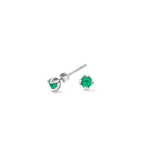 TWE14-S-GG-Dower-and-Hall-Sterling-Silver-4mm-Green-Garnet-Orissa-Studs