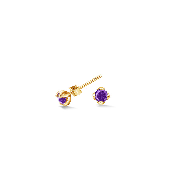     TWE14-V-AME-Dower-and-Hall-Yellow-Gold-Vermeil-4mm-Amethyst-Orissa-Studs