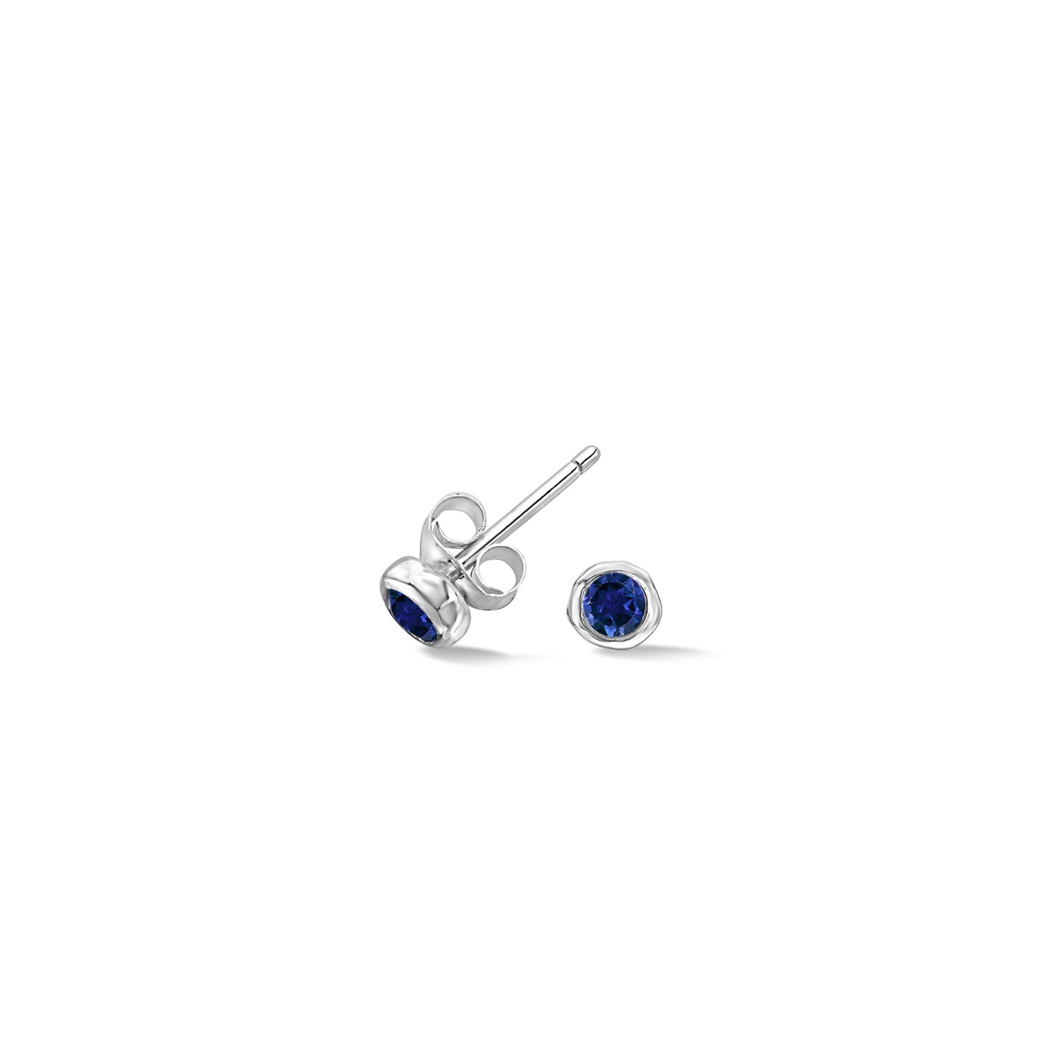 Dower & Hall 3mm Blue Sapphire Dewdrop Stud Earrings
