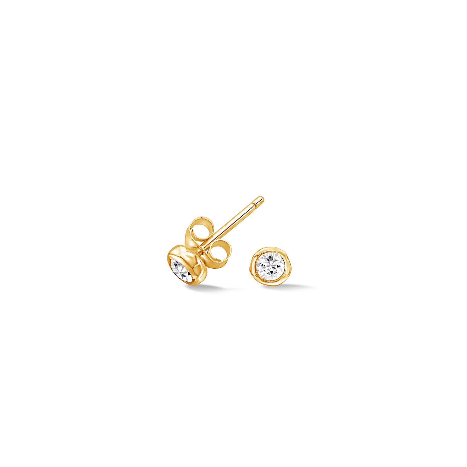3mm Sapphire Dewdrop Studs Sterling Silver or Gold Vermeil