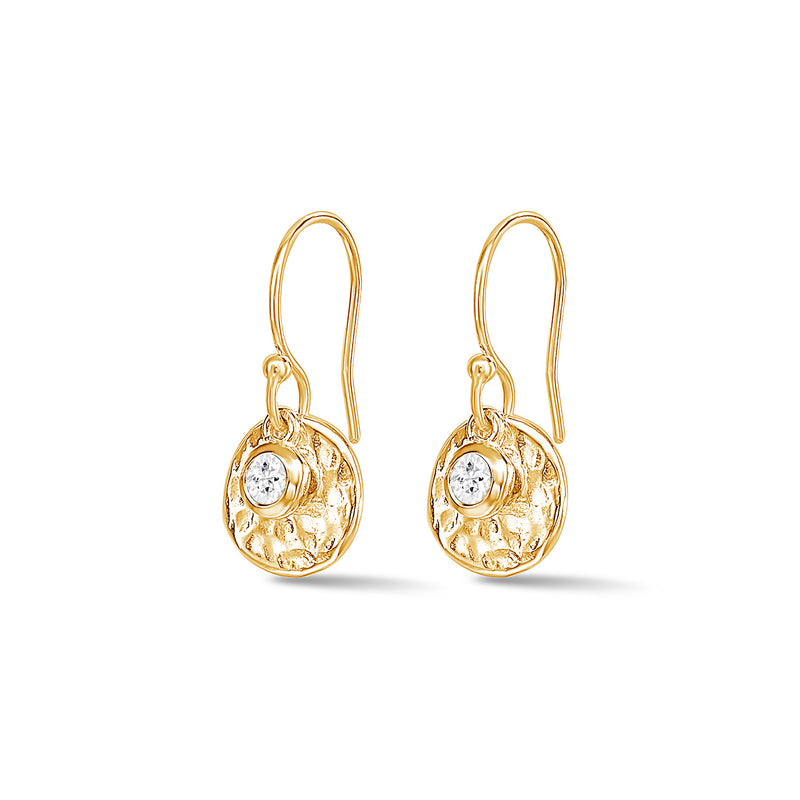     TWE20-V-WSAPP-Dower-and-Hall-Yellow-Gold-Vermeil-Hammered-Disc-and-White-Sapphire-Array-Earrings