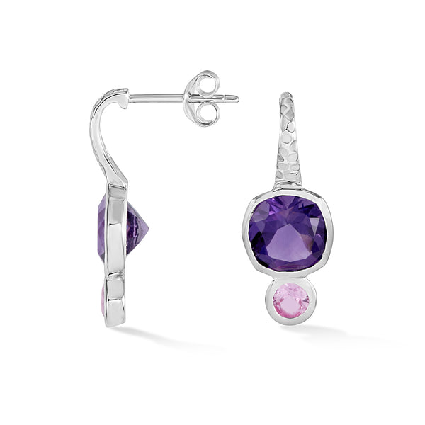 TWE35-S-AME-Dower-and-Hall-Sterling-Silver-Amethyst-Hammered-Hoop-Earrings