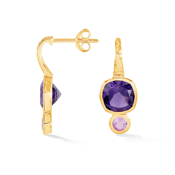 TWE35-V-AME-Dower-and-Hall-Yellow-Gold-Vermeil-Amethyst-Hammered-Hoop-Earrings
