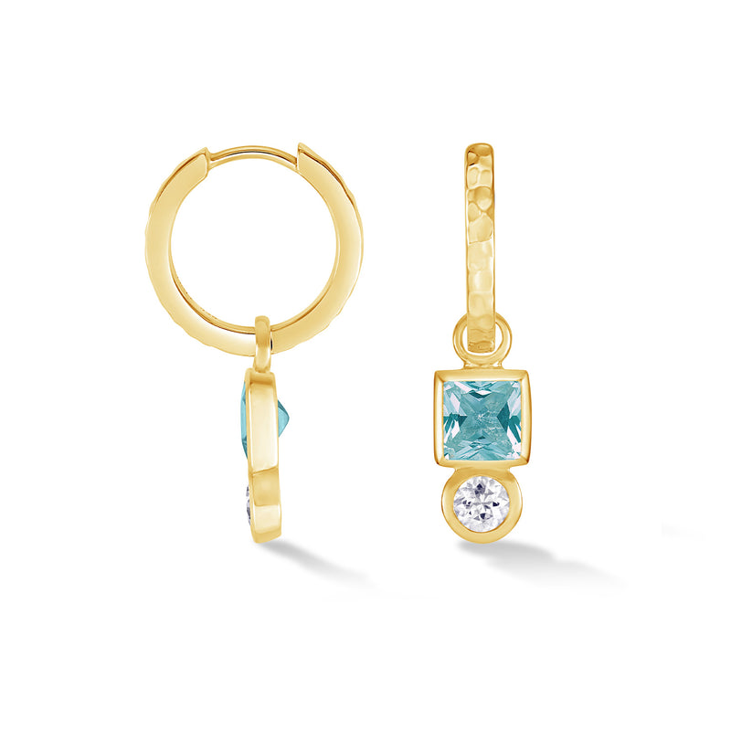 TWE36-V-BT-PT-Dower-and-Hall-Yellow-Gold-Vermeil-Square-Blue-Topaz-Hammered-Huggie-Hoops