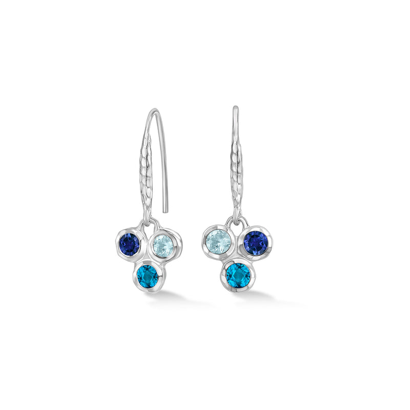    TWE61-S-BLUES-Dower-and-Hall-Sterling-Silver-Blues-Array-Trio-Drop-Earrings