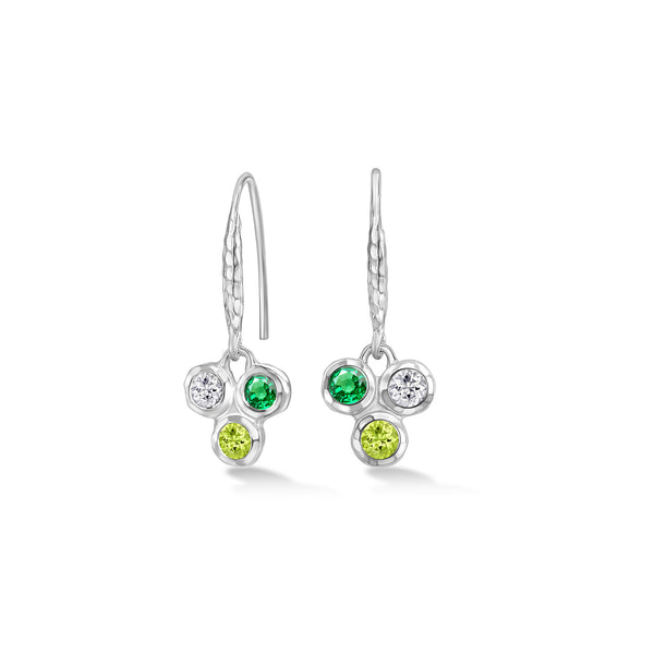 TWE61-S-GREENS-Dower-and-Hall-Sterling-Silver-Greens-Array-Trio-Drop-Earrings