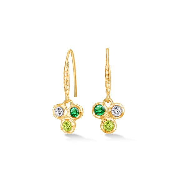 TWE61-V-GREENS-Dower-and-Hall-Yellow-Gold-Vermeil-Greens-Array-Trio-Drop-Earrings
