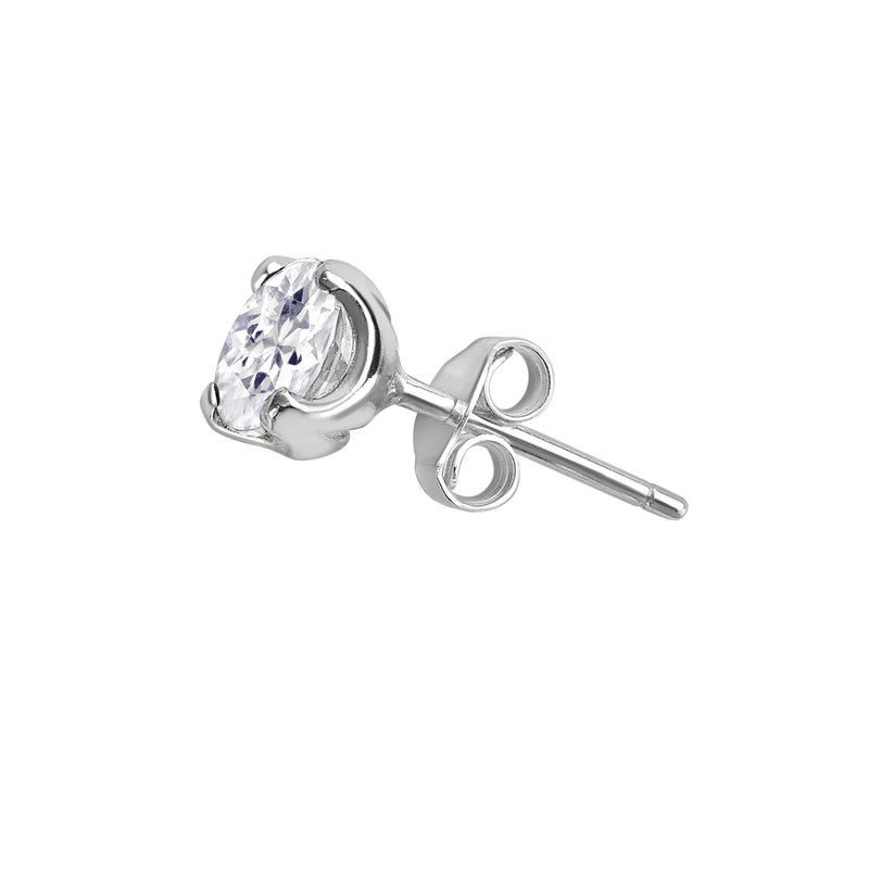 Men's Single 6mm White Topaz Stud