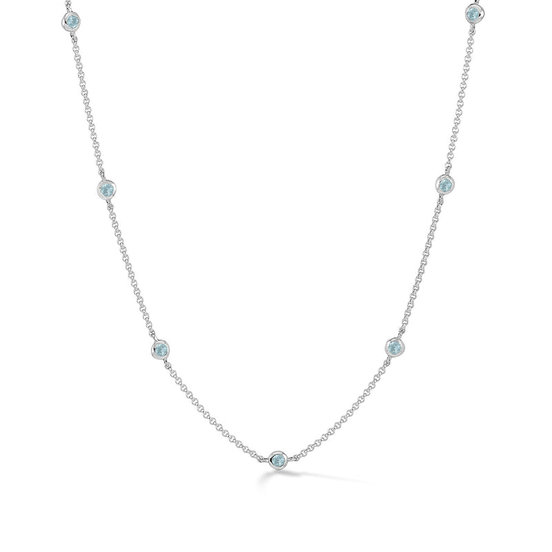     TWN11-S-AQUA-Dower-and-Hall-Sterling-Silver-Aquamarine-Dewdrop-Chain-Necklace