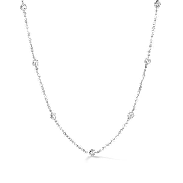    TWN11-S-WSAPP-Dower-and-Hall-Sterling-Silver-White-Sapphire-Dewdrop-Chain-Necklace