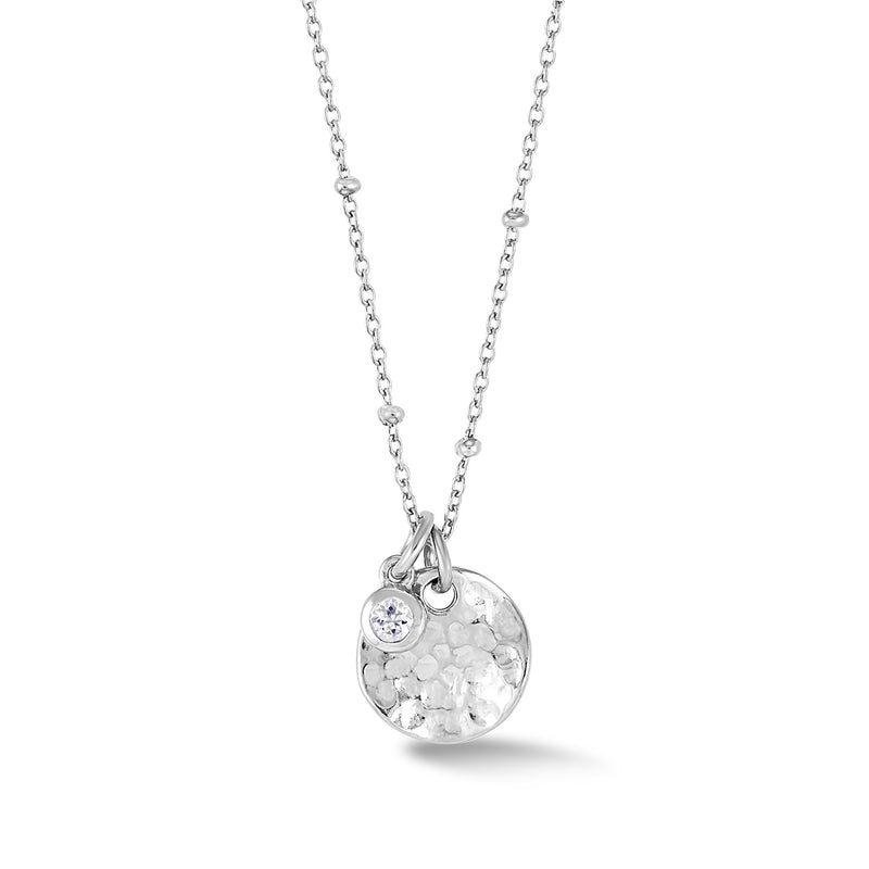 TWP20-S-WSAPP-Dower-and-Hall-Sterling-Silver-Hammered-Disc-and-White-Sapphire-Array-Necklace
