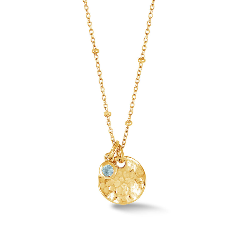 18ct white gold aquamarine & diamond pendant