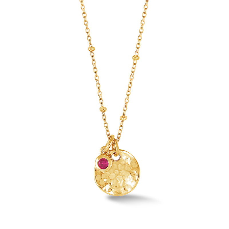 TWP20-V-RUBY-Dower-and-Hall-Yellow-Gold-Vermeil-Hammered-Disc-and-Ruby-Array-Necklace