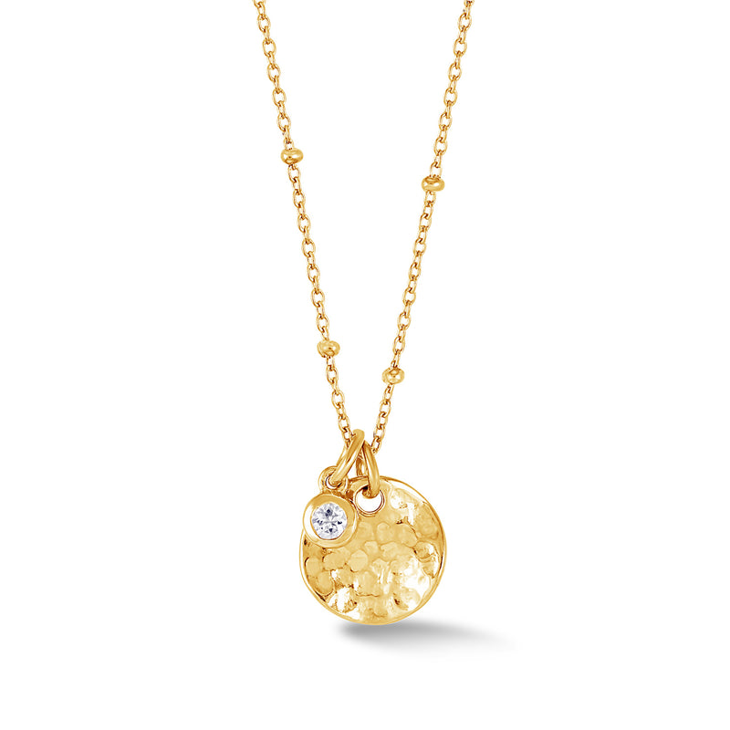 TWP20-V-WSAPP-Dower-and-Hall-Yellow-Gold-Vermeil-Hammered-Disc-and-White-Sapphire-Array-Necklace