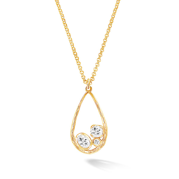 TWP65-V-WT-Dower-and-Hall-Yellow-Gold-Vermeil-White-Topaz-Teardrop-Orissa-Pendant